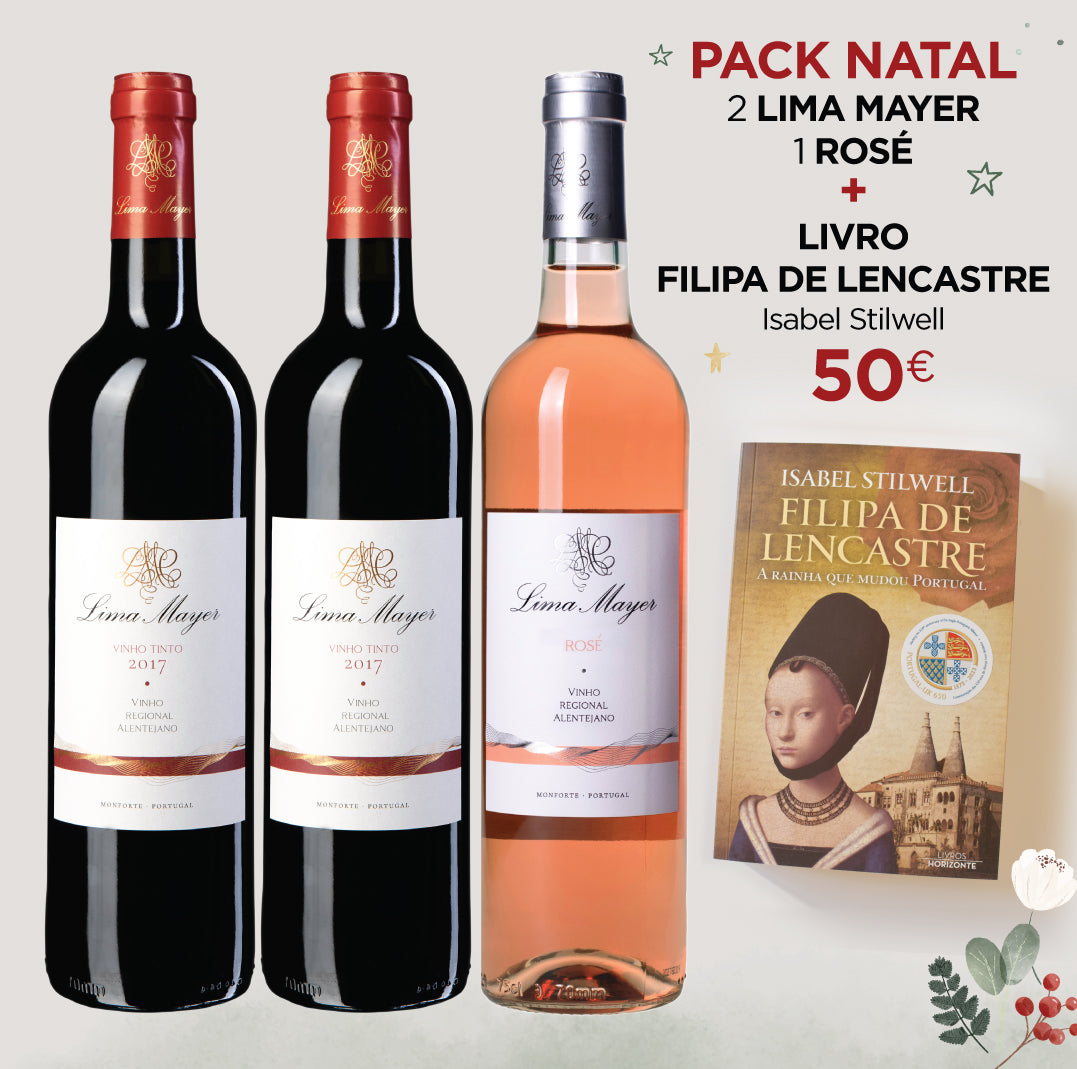 2 Garrafas Lima Mayer + 1 Garrafa Rosé + Livro