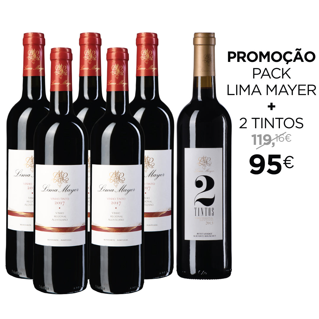 5 Garrafas Lima Mayer + 1 Garrafa 2 Tintos
